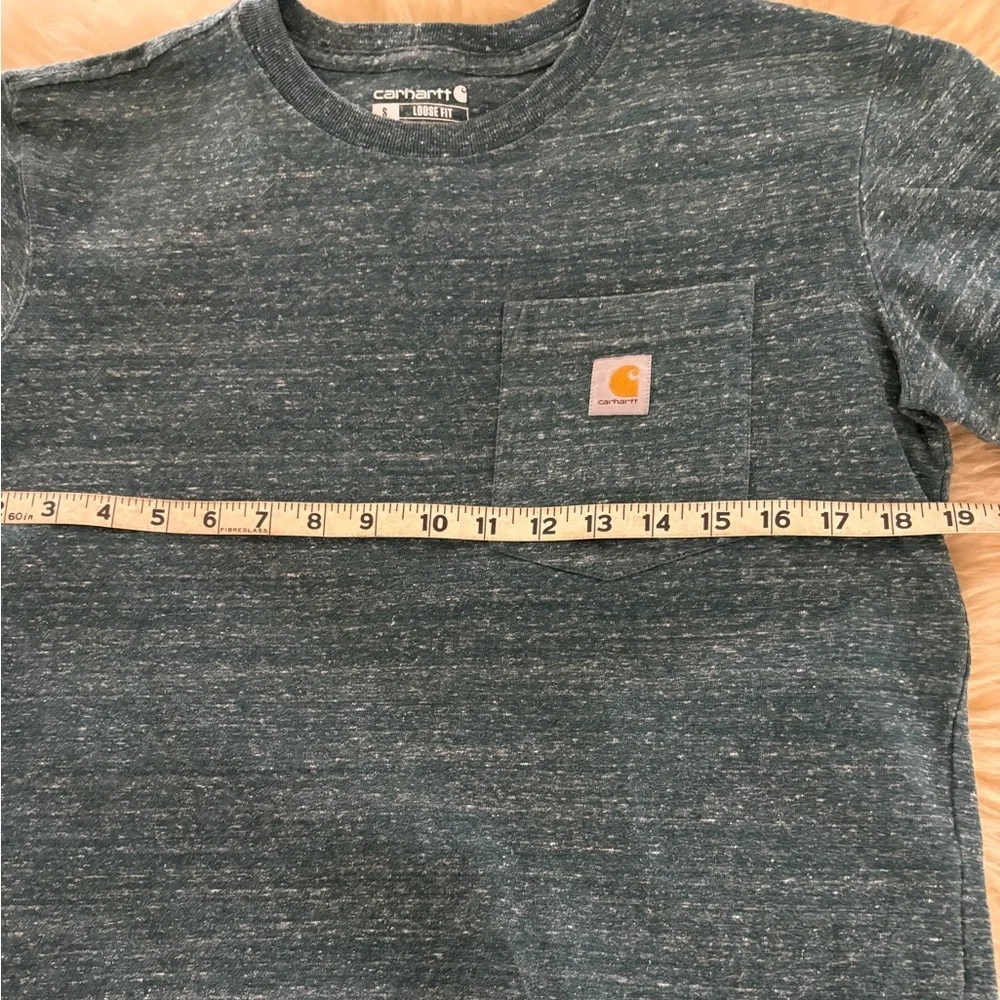 Carhartt Green Speckled Loose Fit Crewneck Short Sleeve Pocket Tee